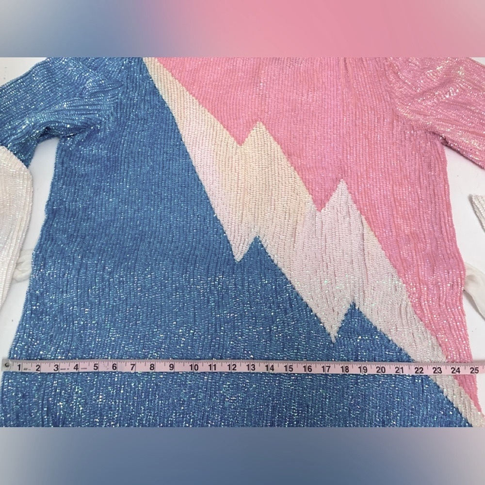 Retrofete Grace Sequin Colorblock Dress - Picture 14 of 16